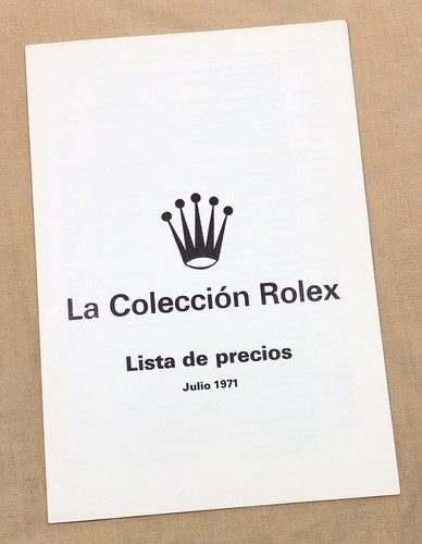 Rolex 1971 price list - list, spain