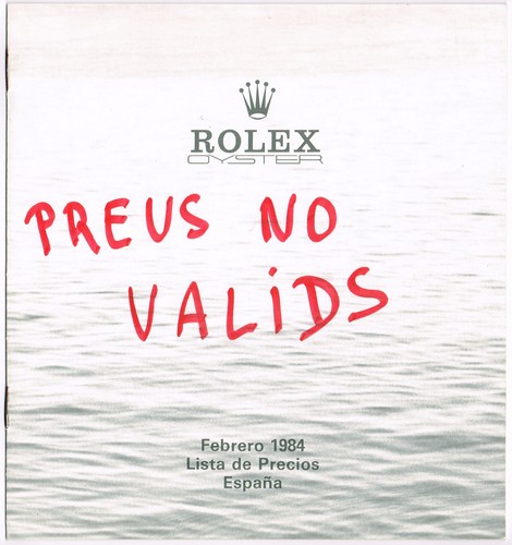 Rolex vintage 1984 price list - rolex,