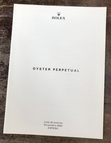 Rolex 2002 price list - 2002,